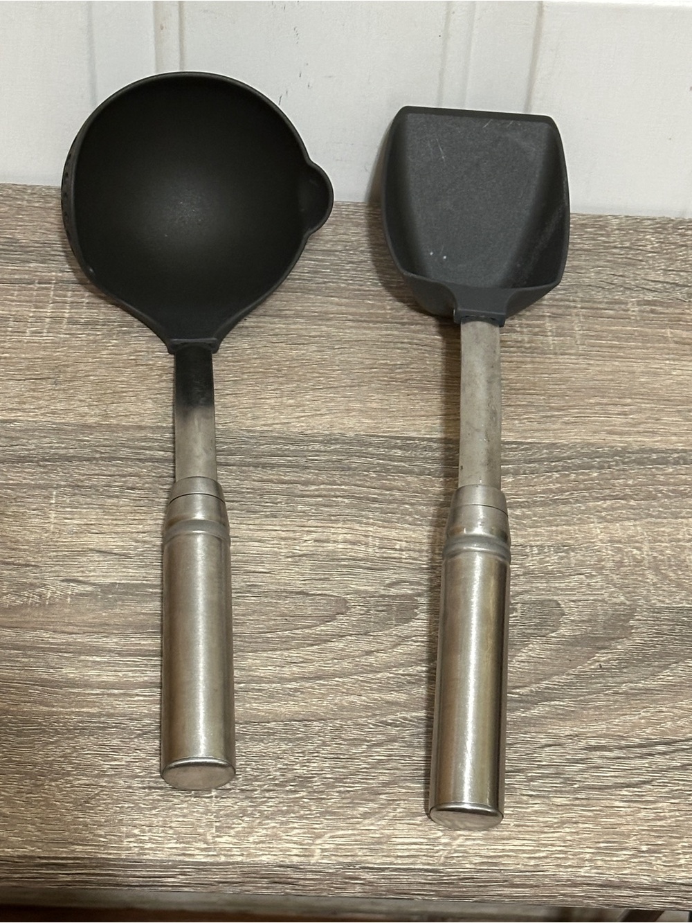 Pampered Chef Stainless Steel Utensils Scoop & Serve Spatula/ Strainer Ladle